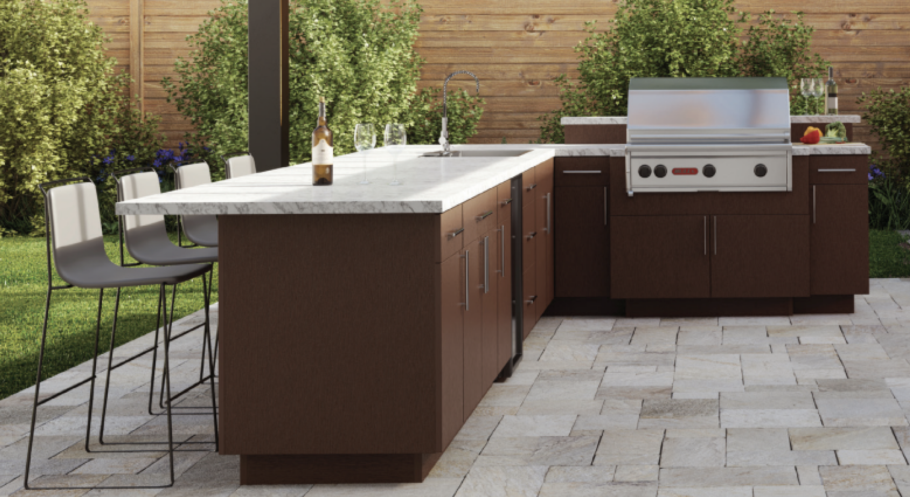 American Cabinet Factory outdoor kitchen